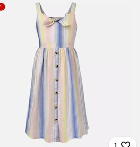 Jessica Simpson Youth Girl Dress  Multi Stripe summer party dress 14/16 Nwt
